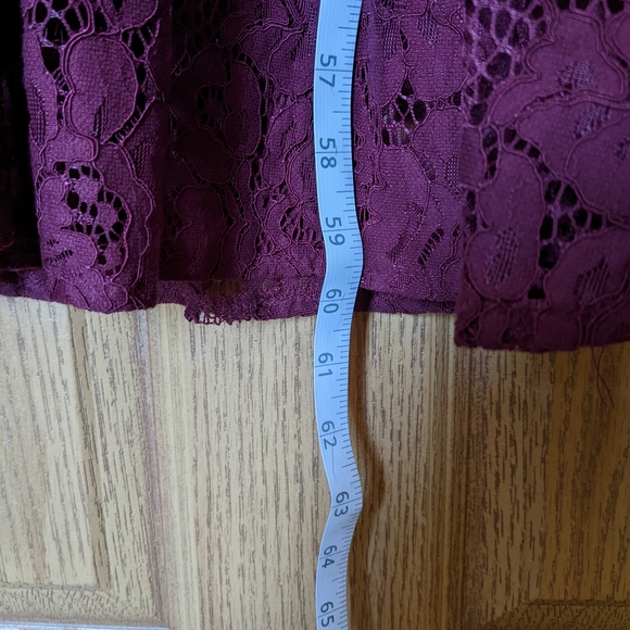 Lulu's Burgundy All Lace Dress - Picture 4 of 5